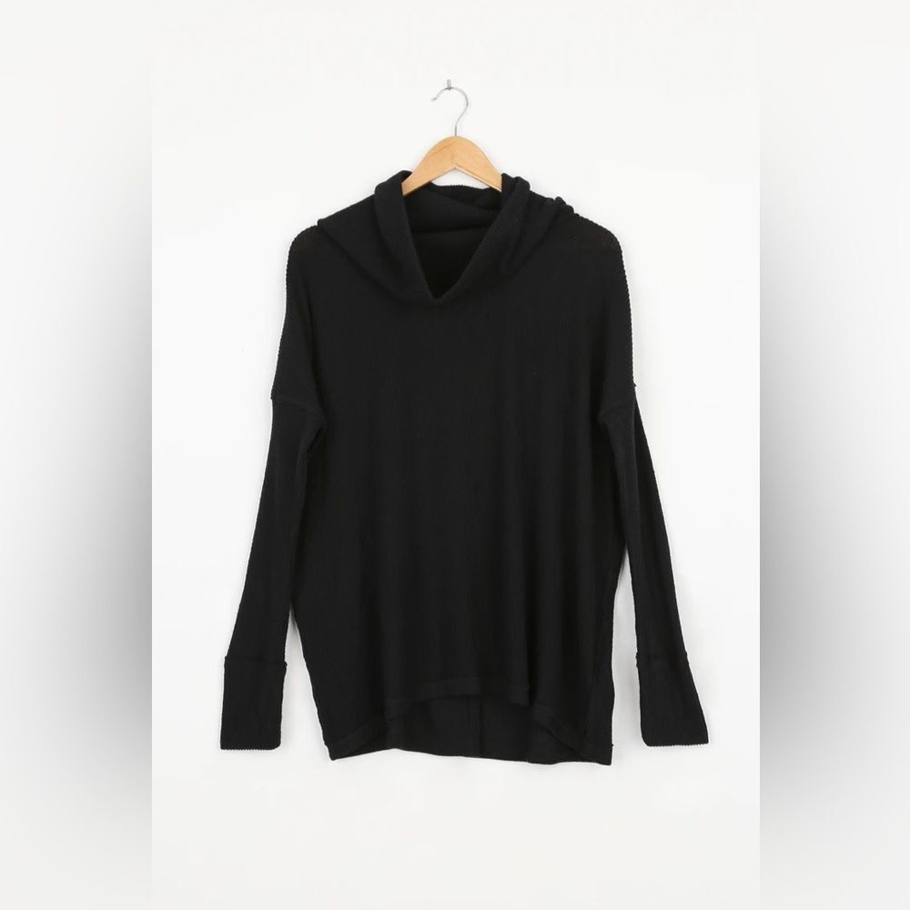 NWT Free People Juicy Long Sleeve Top in Black - Picture 6 of 11
